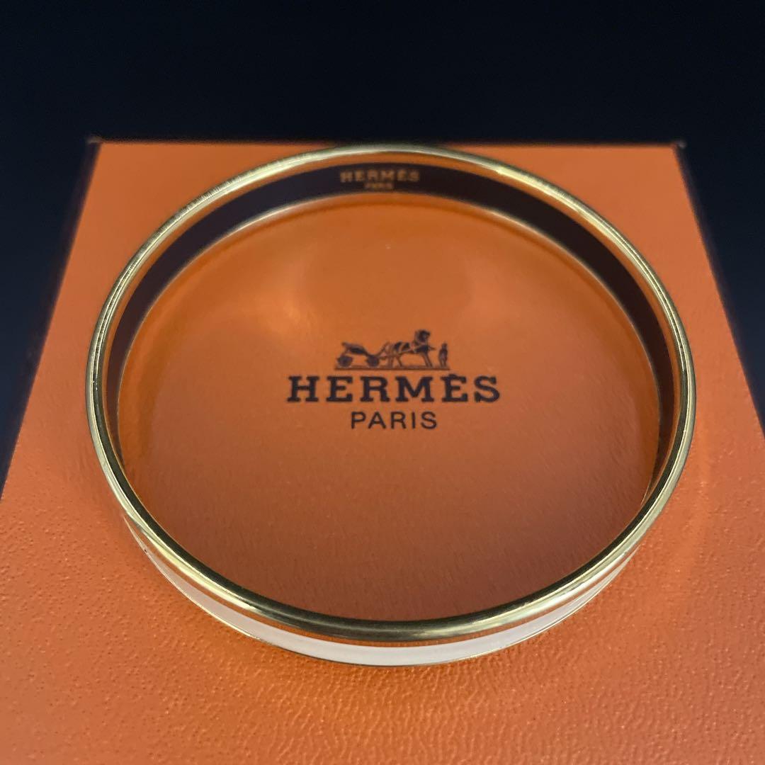鑑定済み　エルメス バングル エマイユMM 腕輪 ブレスレット　七宝焼き　馬車