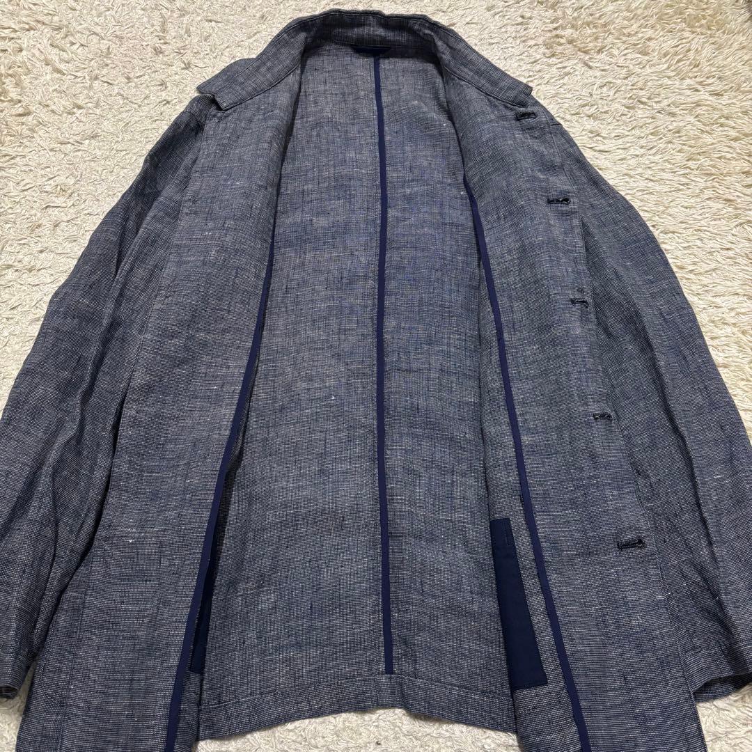 パパス　カバーオール型　ジャケット　リネン100% L 日本製