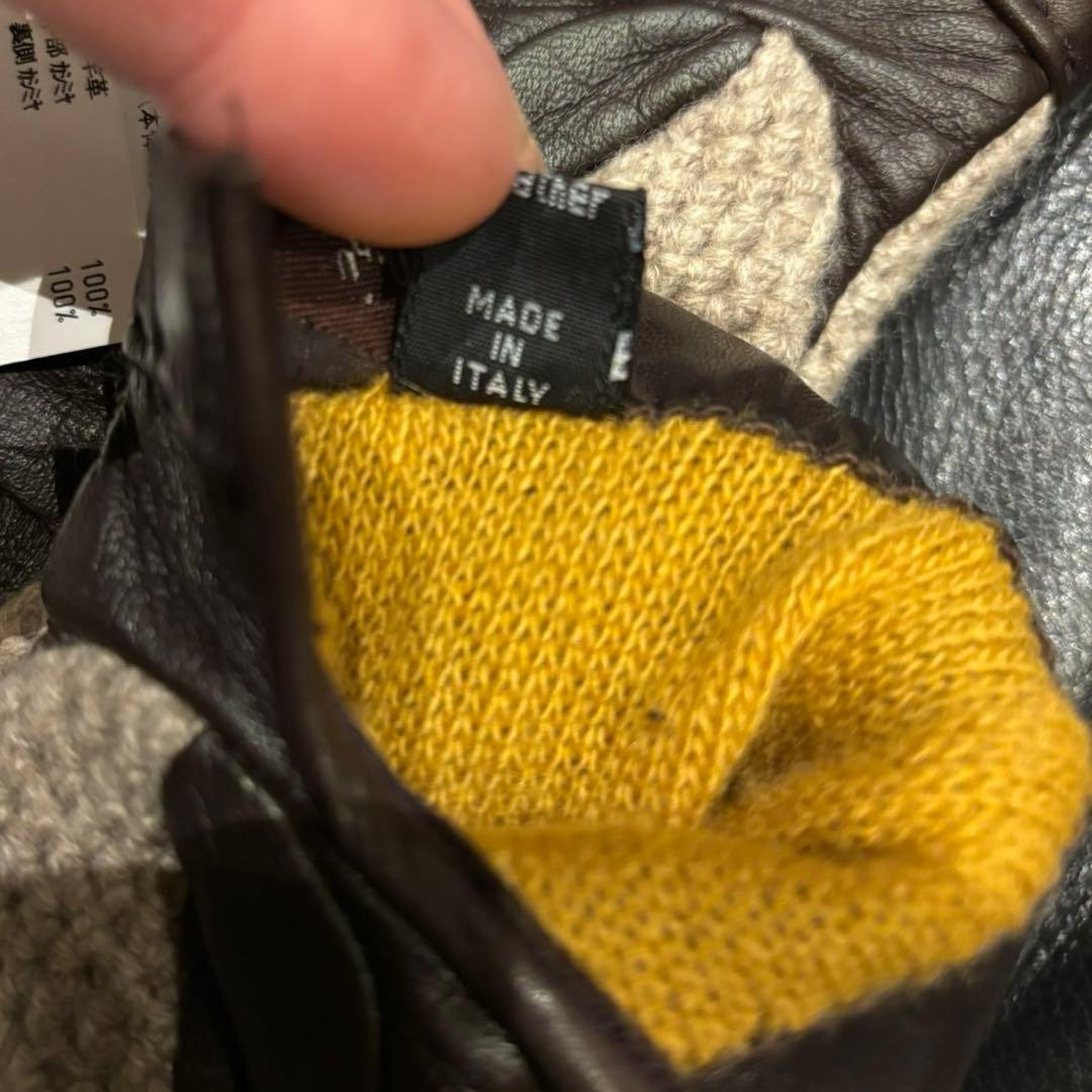 新品 2.9万！FELISI フェリージ 手袋 グローブ カシミヤ 羊革 7
