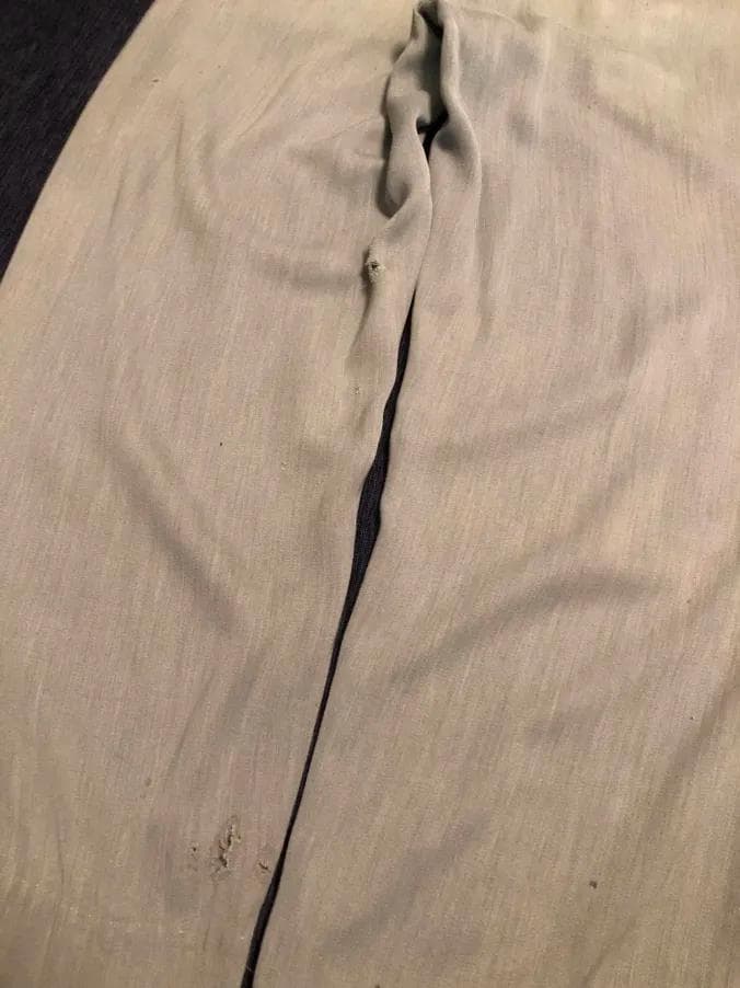 L 40s 50sレーヨン 淡緑 グリーン ギャバ ヴィンテージ スラックス