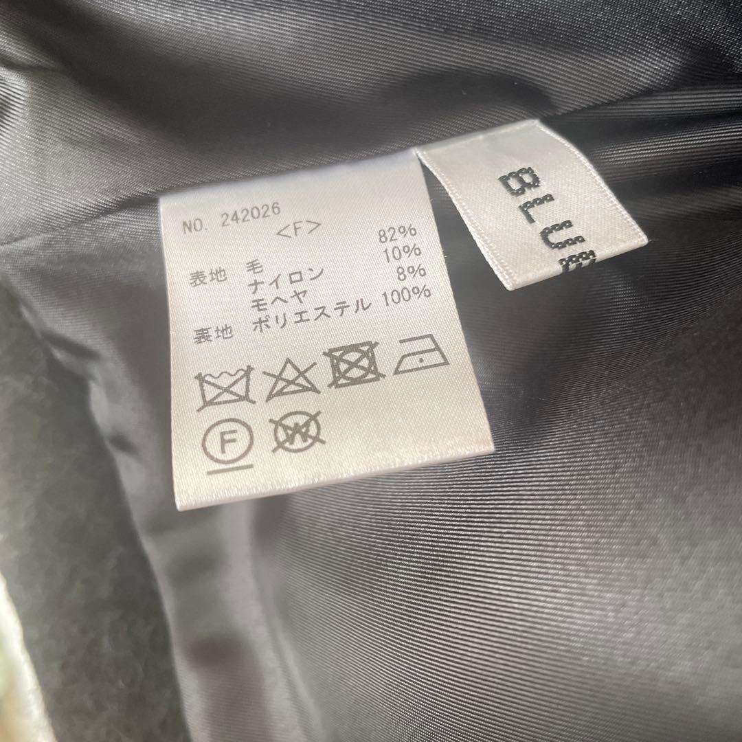 bluelea シャギーショートジャケット 黒