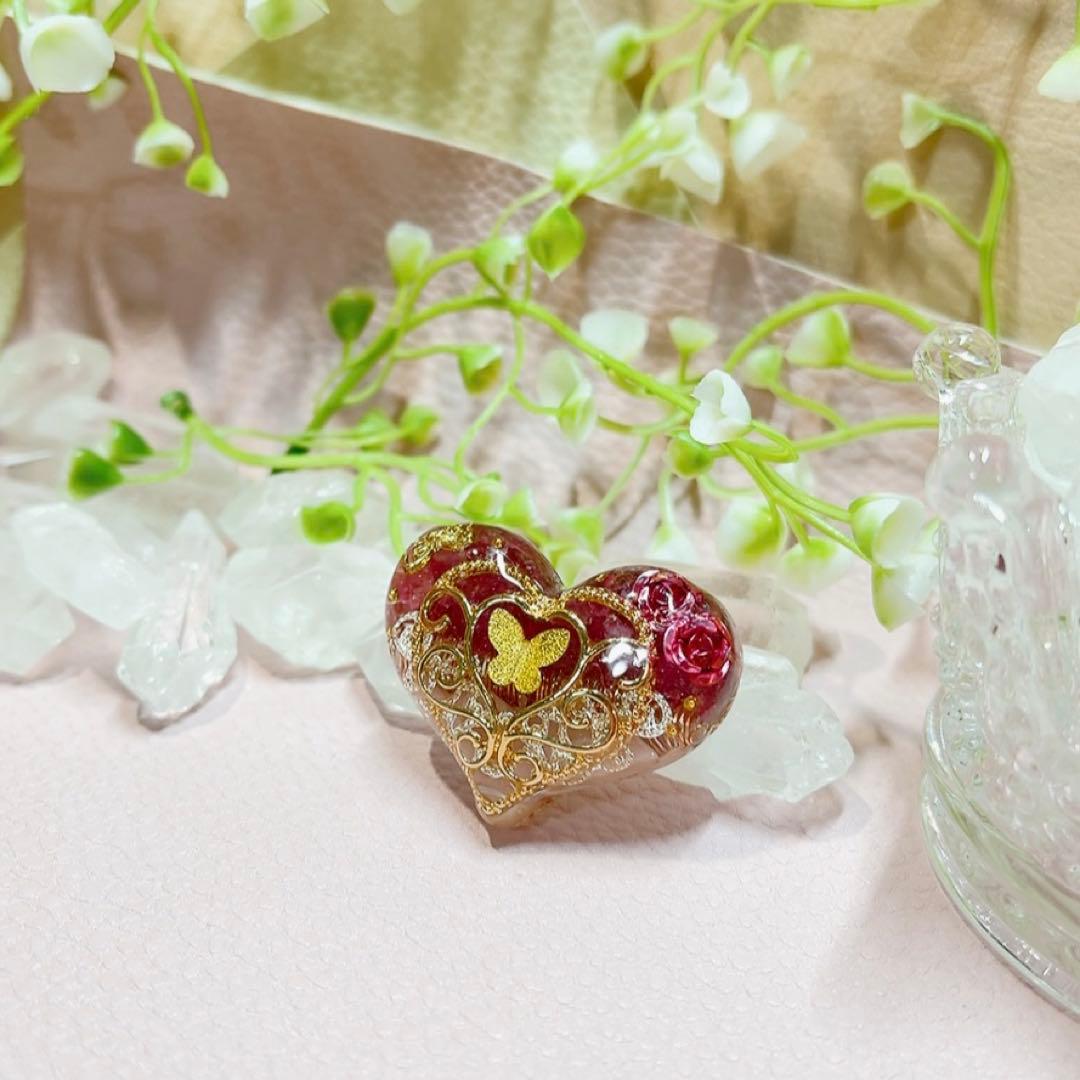 癒しのオルゴナイト❤️ピンクトルマリン＋ソープストーンのハート型♡