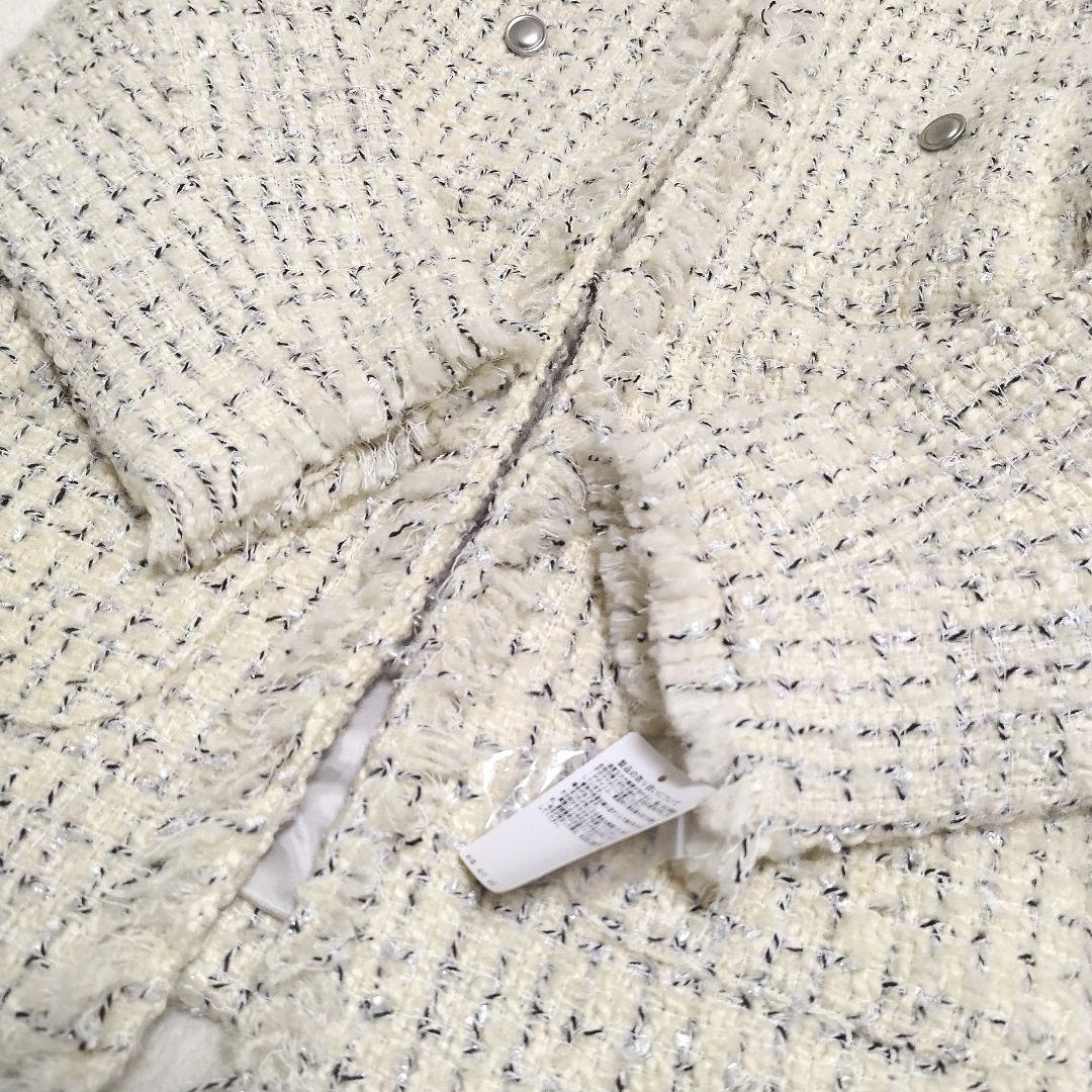 r*i様 SHIPS　quaranciel　ファンシーツイードノーカラージャケッ