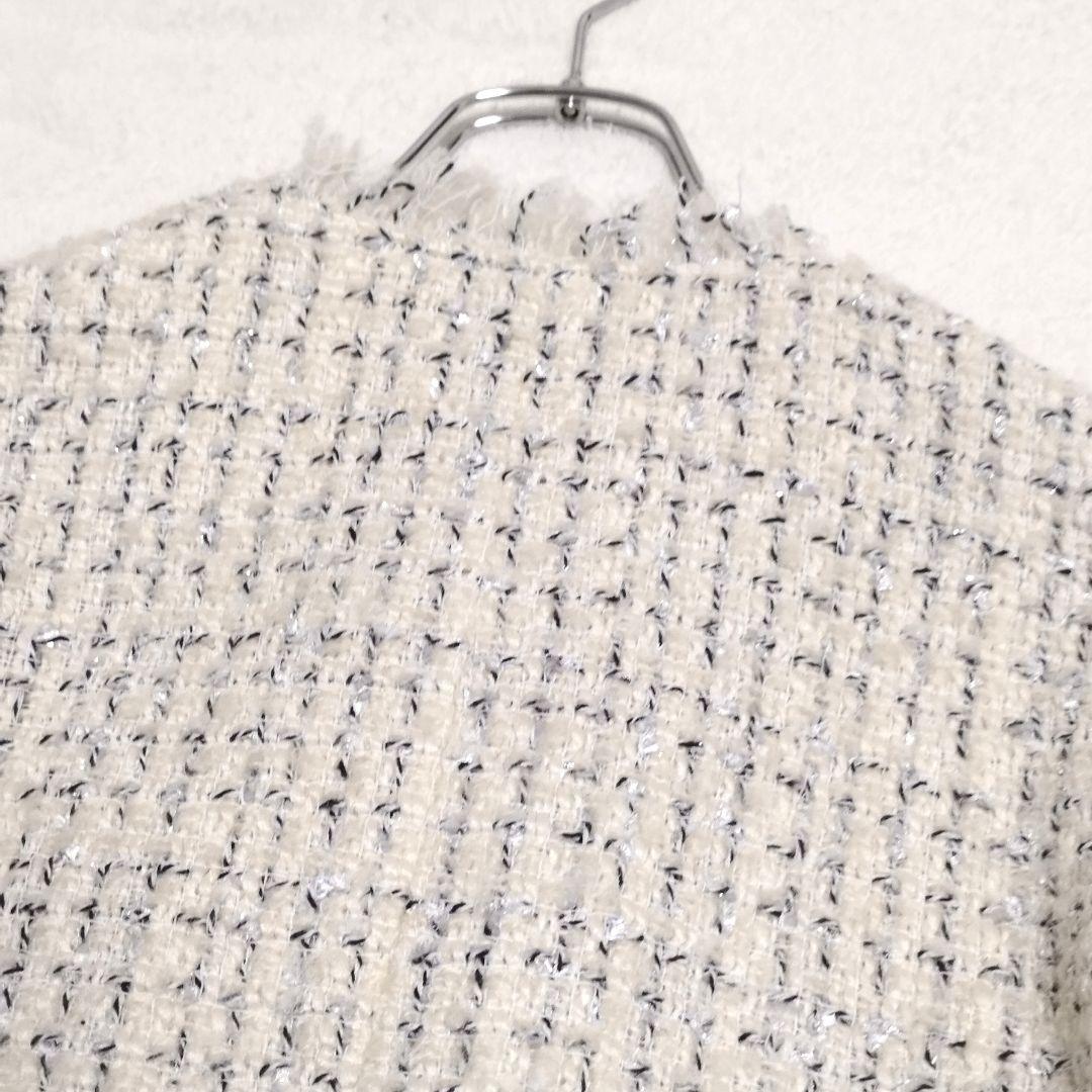 r*i様 SHIPS　quaranciel　ファンシーツイードノーカラージャケッ