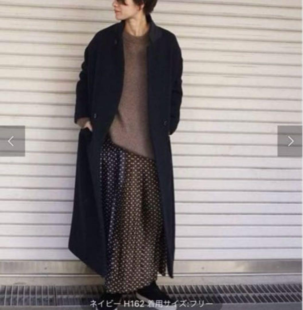 ジャーナルスタンダードラックス　チェスターコート ロングコート　紺色　ネイビー