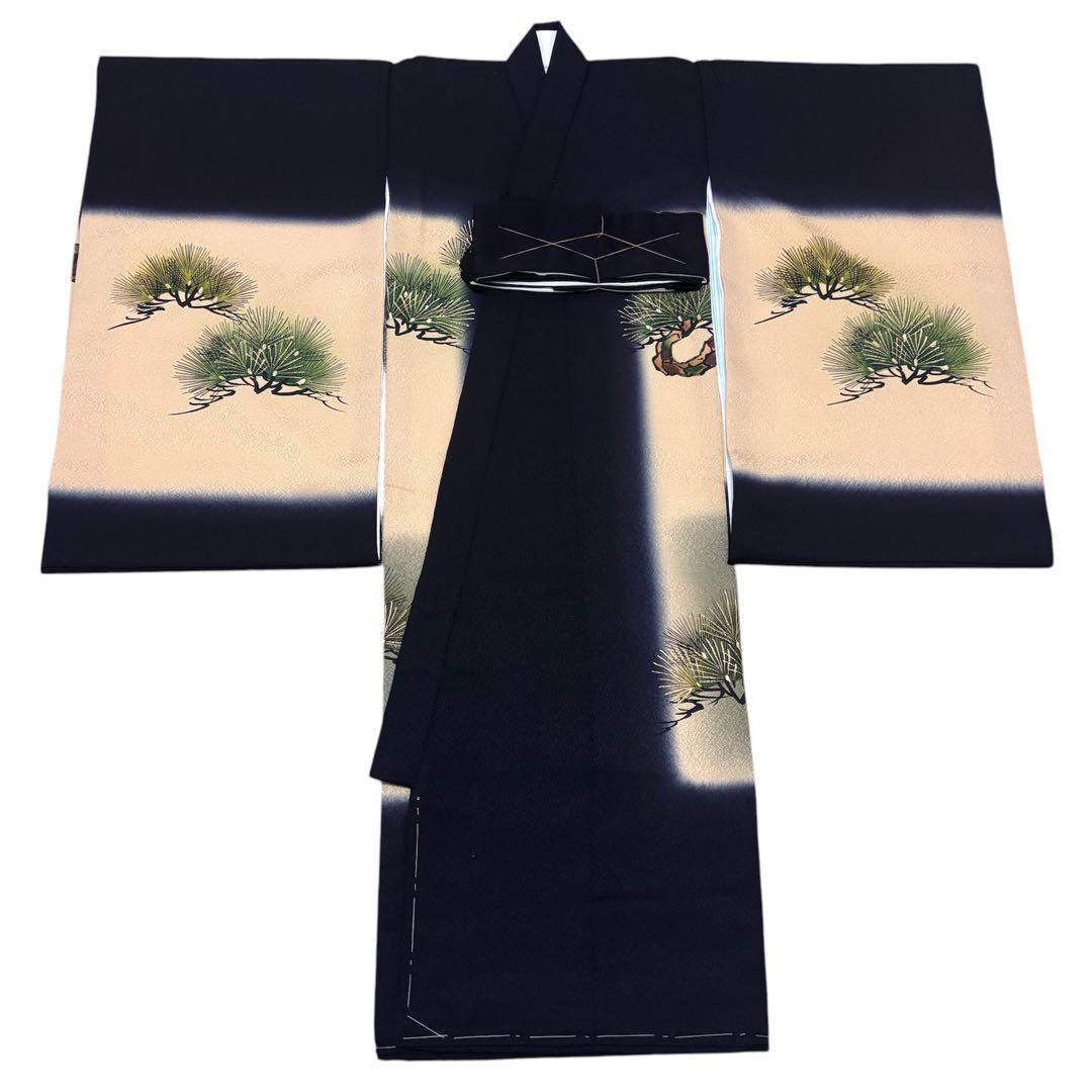 @様【新品】日本製 総刺繍 正絹 一本松 襦袢付 祝い箱付 お宮参り 産着