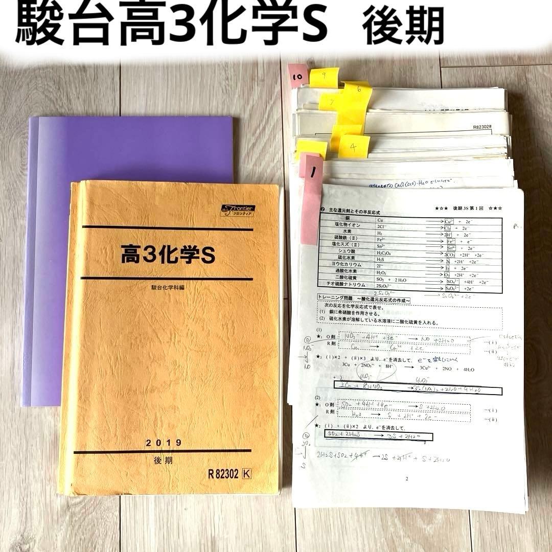 【匿名配送】駿台　高3化学S 2019年　理系大学受験　テキストプリントノート付