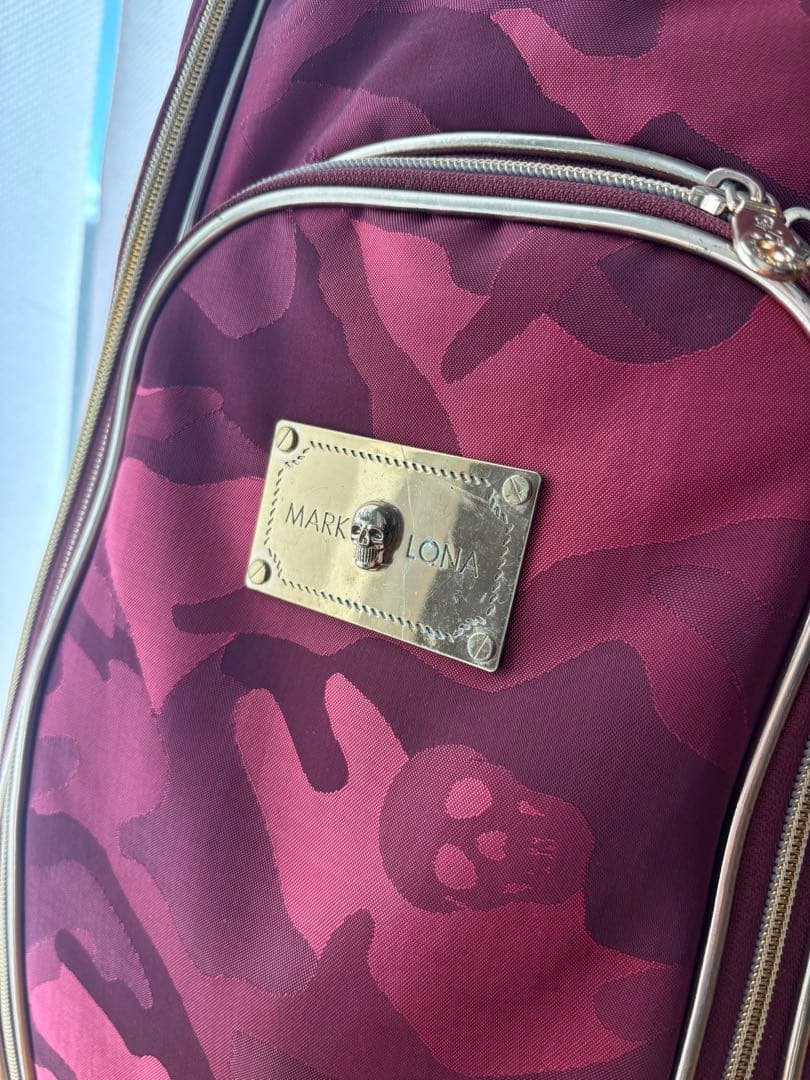 MARK & LONA マルーンカモフラージュキャディバッグ