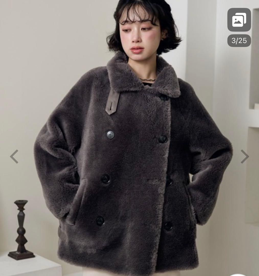 新品　コート アウター B3 boa jacket ボア　フェイクファー