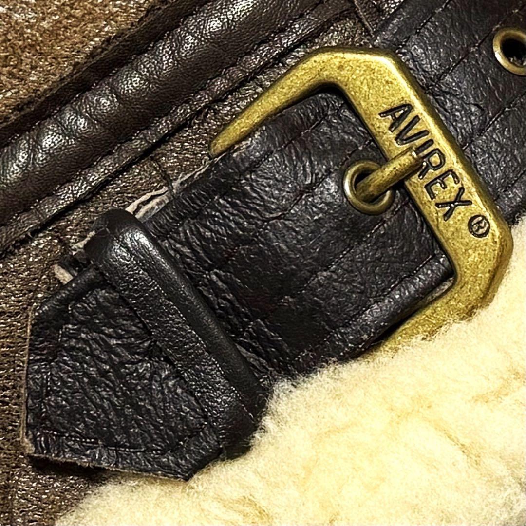 23.7万 米製 AVIREX B-3 ムートン フライトジャケット 38 羊革