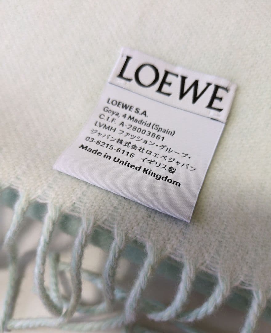 LOEWE ロエベ マフラー ウール×カシミヤ バイカラー
