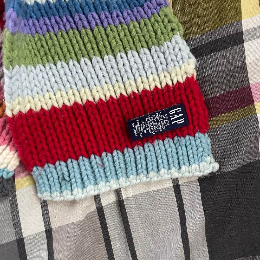 90s OLD GAP ボーダー　マフラー　シティーボーイ　y2k