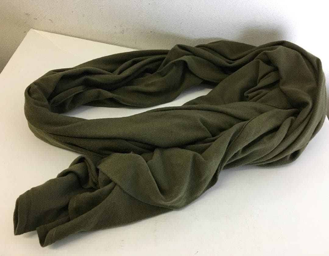 ジョンスメドレー ニット 大判 ストール 巻物 美品 カーキ