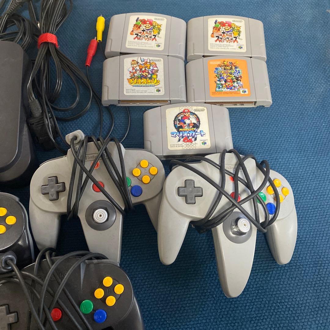 NINTENDO 64 フルセット コントローラー4つセット稼働確認済み