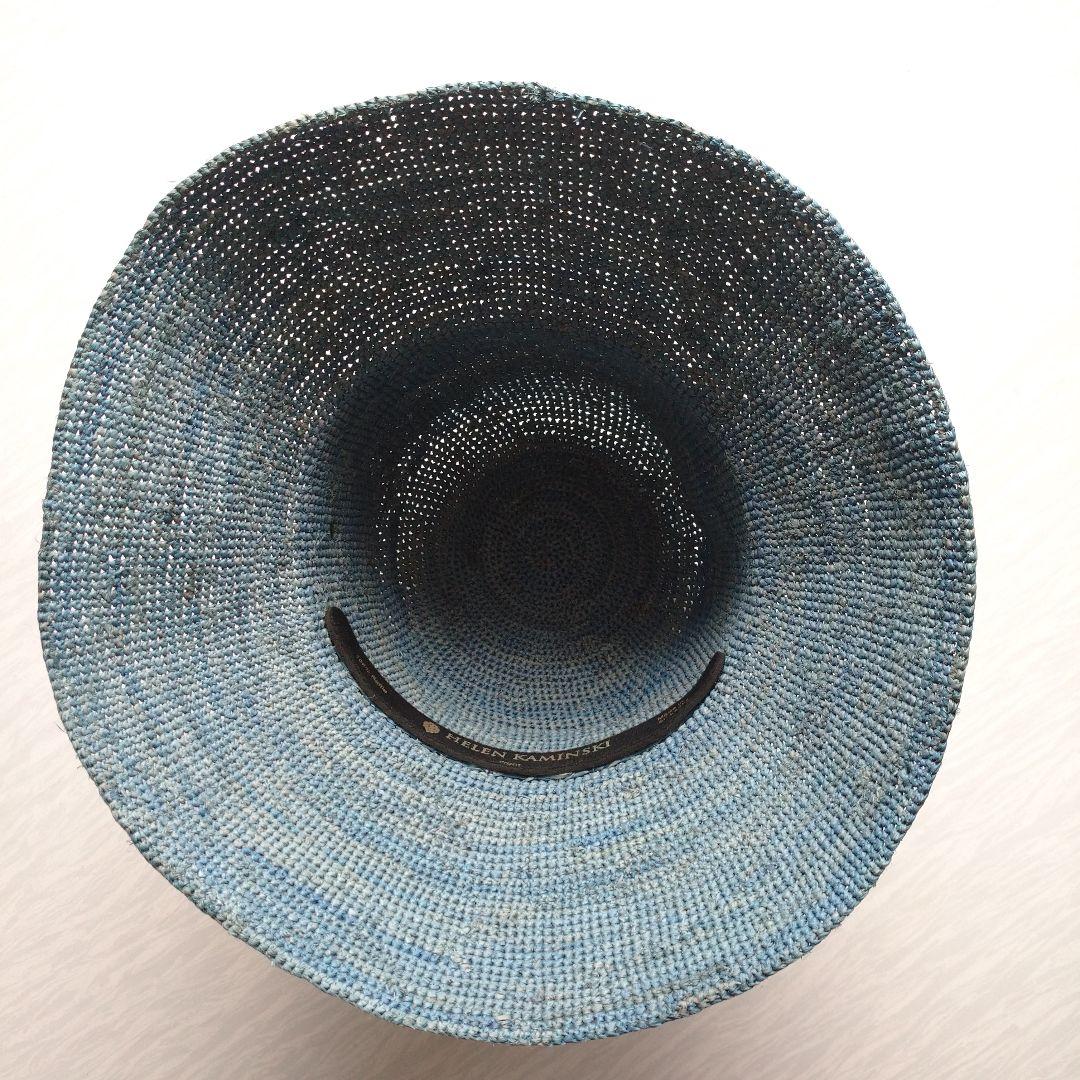 ヘレンカミンスキー プロヴァンス10 ラフィア ハツト 帽子 ブルー