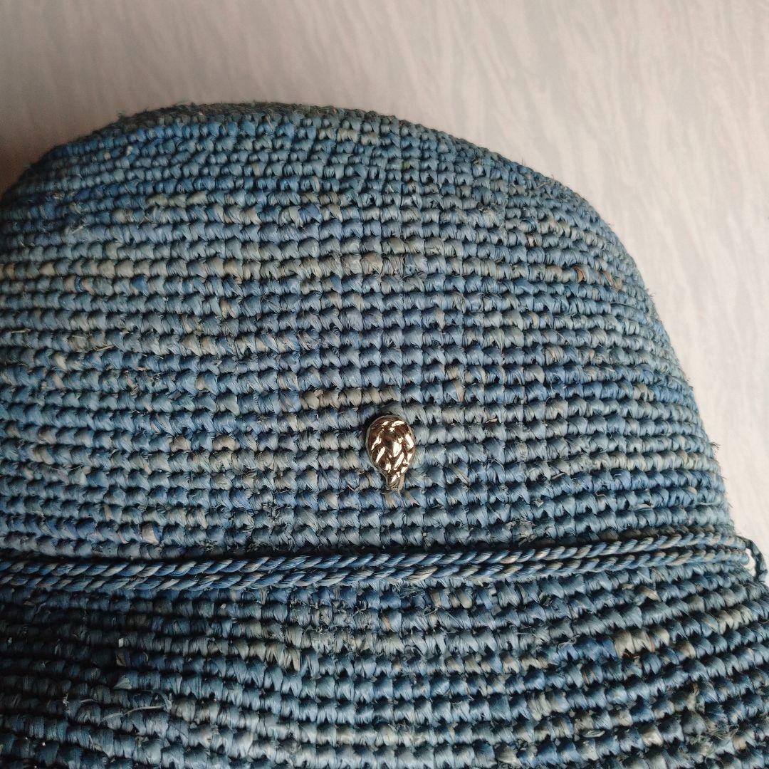 ヘレンカミンスキー プロヴァンス10 ラフィア ハツト 帽子 ブルー