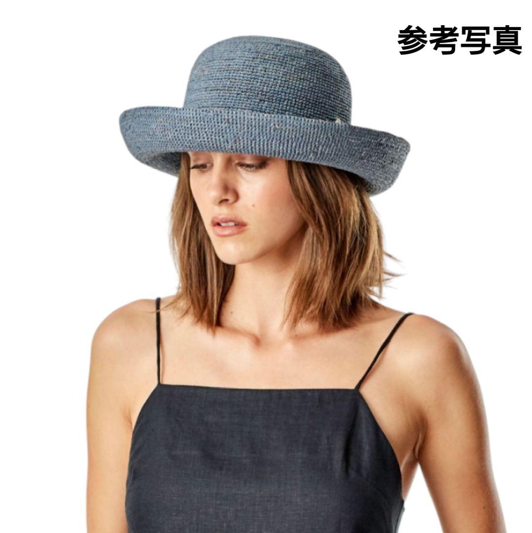 ヘレンカミンスキー プロヴァンス10 ラフィア ハツト 帽子 ブルー