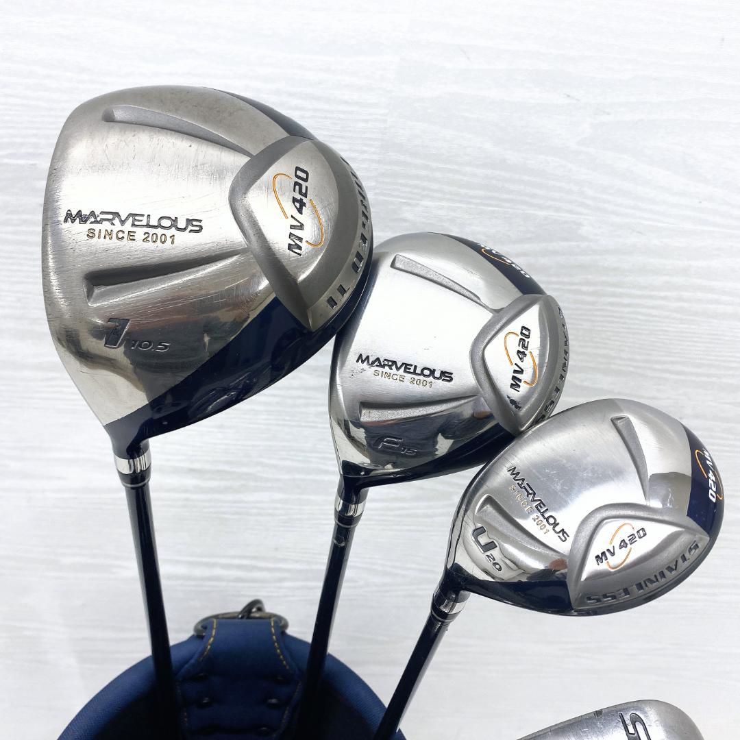 【左利き/レフティ】 MARVELOUS マーベラス ゴルフクラブ 初心者セット