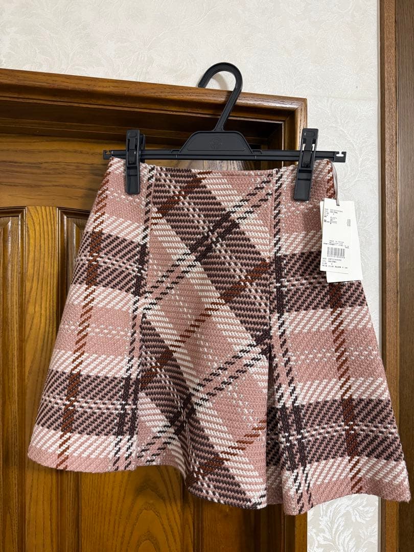 【未使用タグ付き】SNIDEL ロービングチェックミニスカート