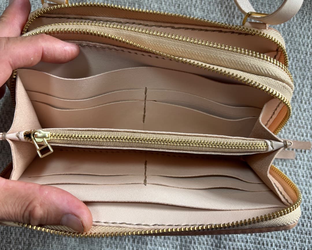 杏衣餅2025さん専用 極厚ヌメ革お財布ポシェット