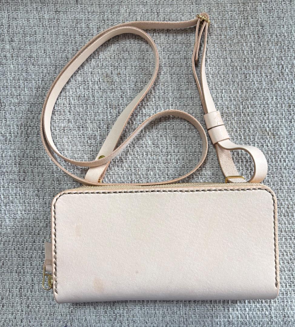 杏衣餅2025さん専用 極厚ヌメ革お財布ポシェット