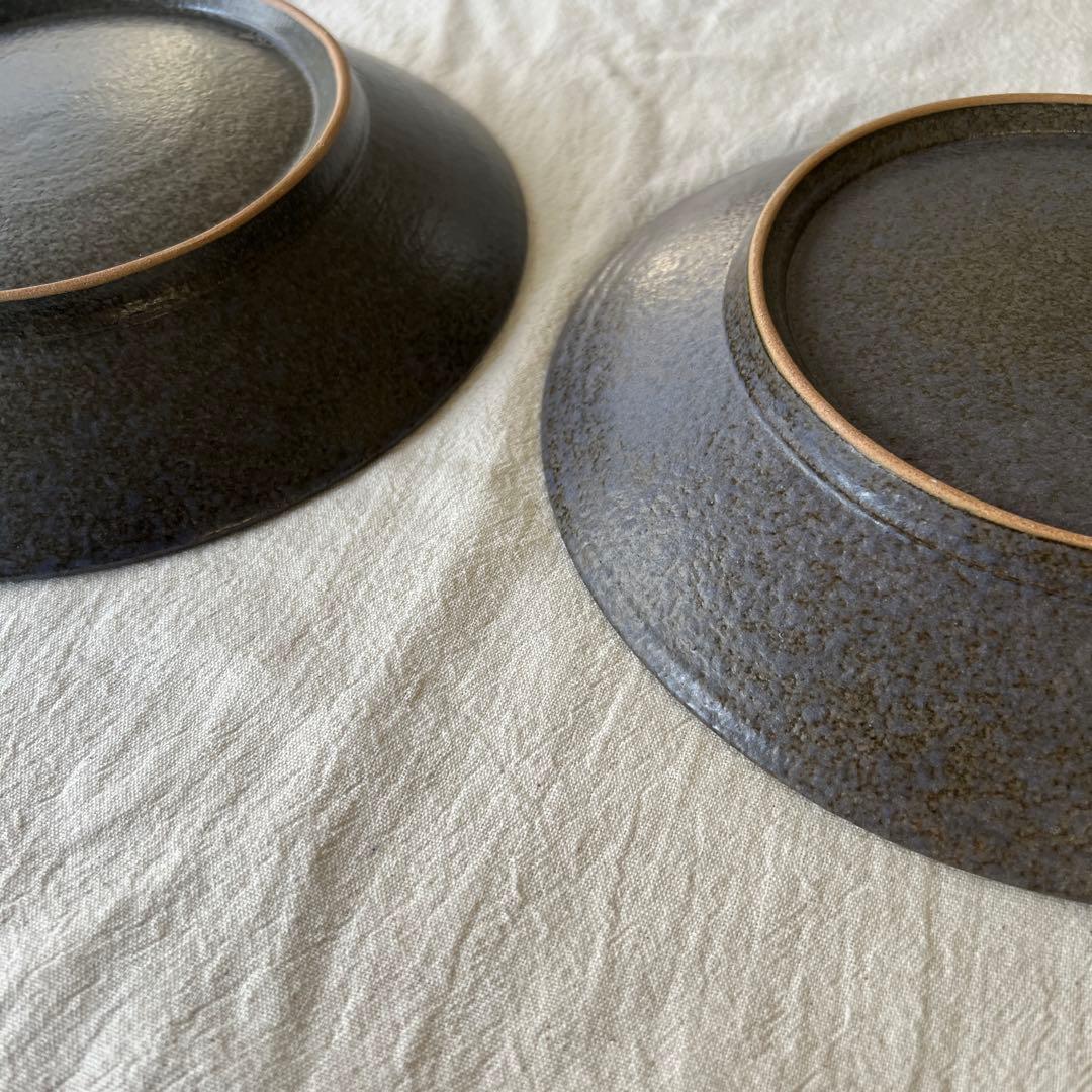 一柳京子さん　７寸強　プレート２客セット