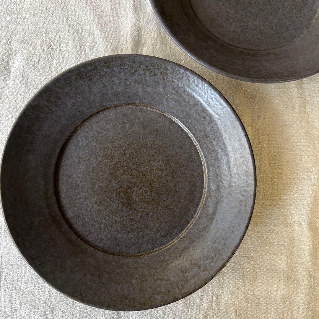 一柳京子さん　７寸強　プレート２客セット