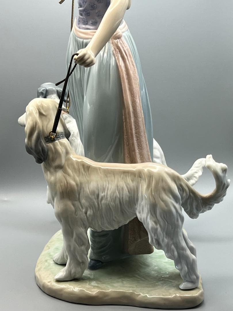 【海】リヤドロ　5802　優雅な散歩のひととき　置物　高約39cm LLADRO