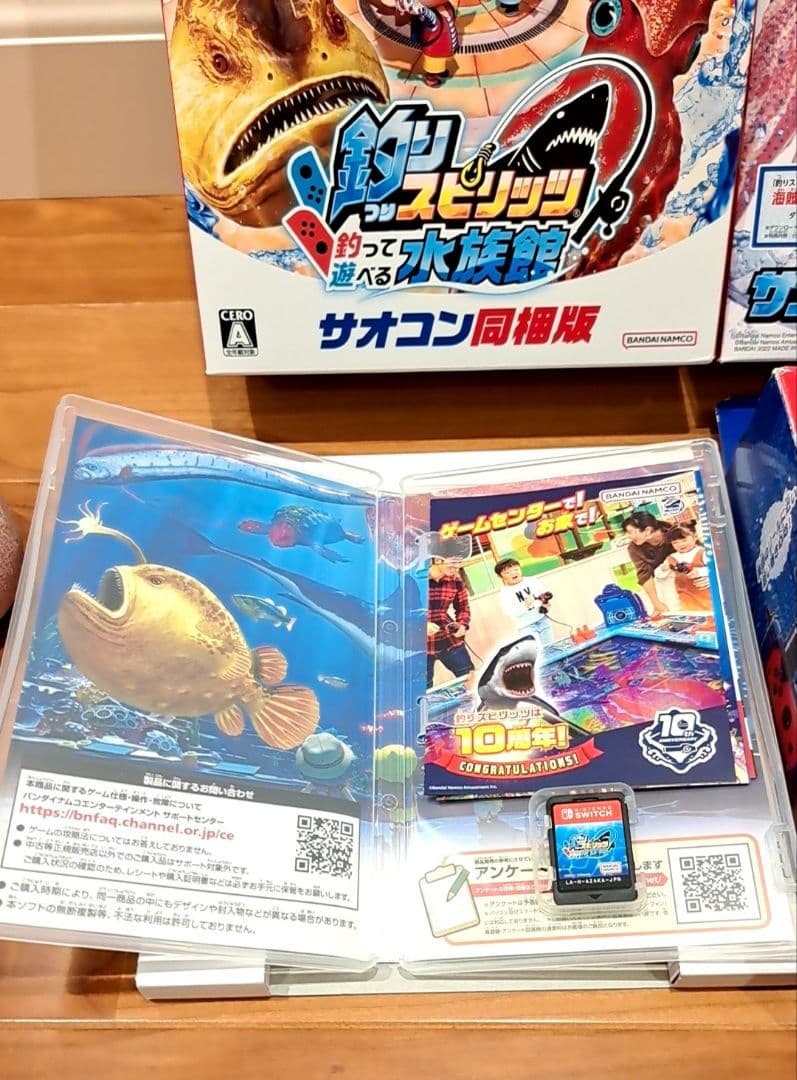 Switch ソフト 釣りスピリッツ 釣って遊べる水族館 & サオコン ２個