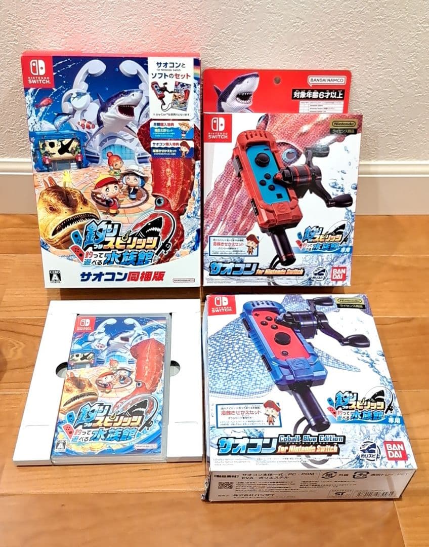 Switch ソフト 釣りスピリッツ 釣って遊べる水族館 & サオコン ２個