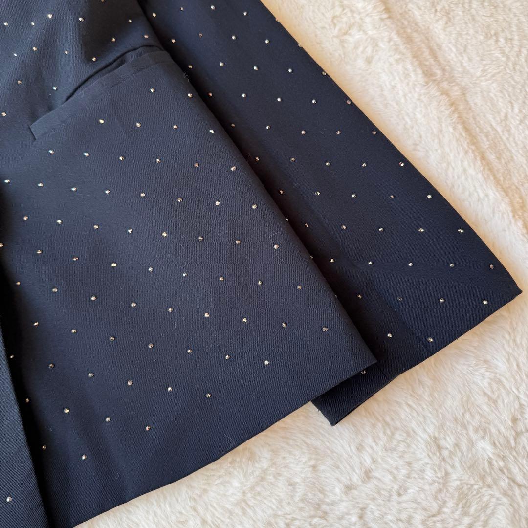 25AW Olu. ラインストーンジャケット ブラック