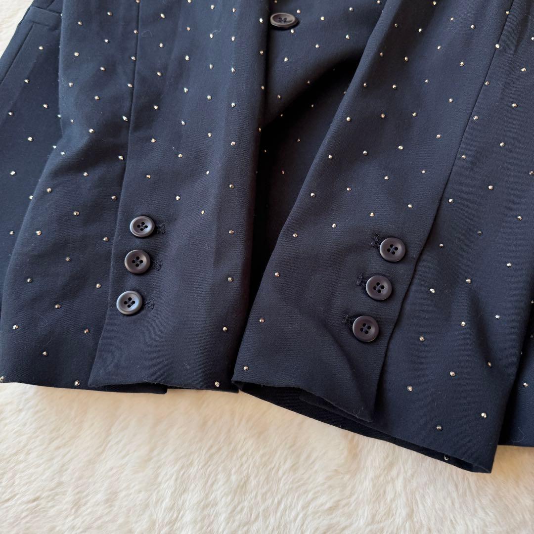 25AW Olu. ラインストーンジャケット ブラック