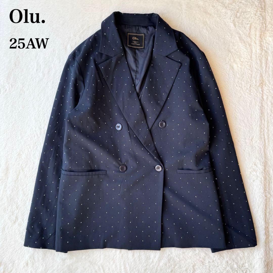 25AW Olu. ラインストーンジャケット ブラック