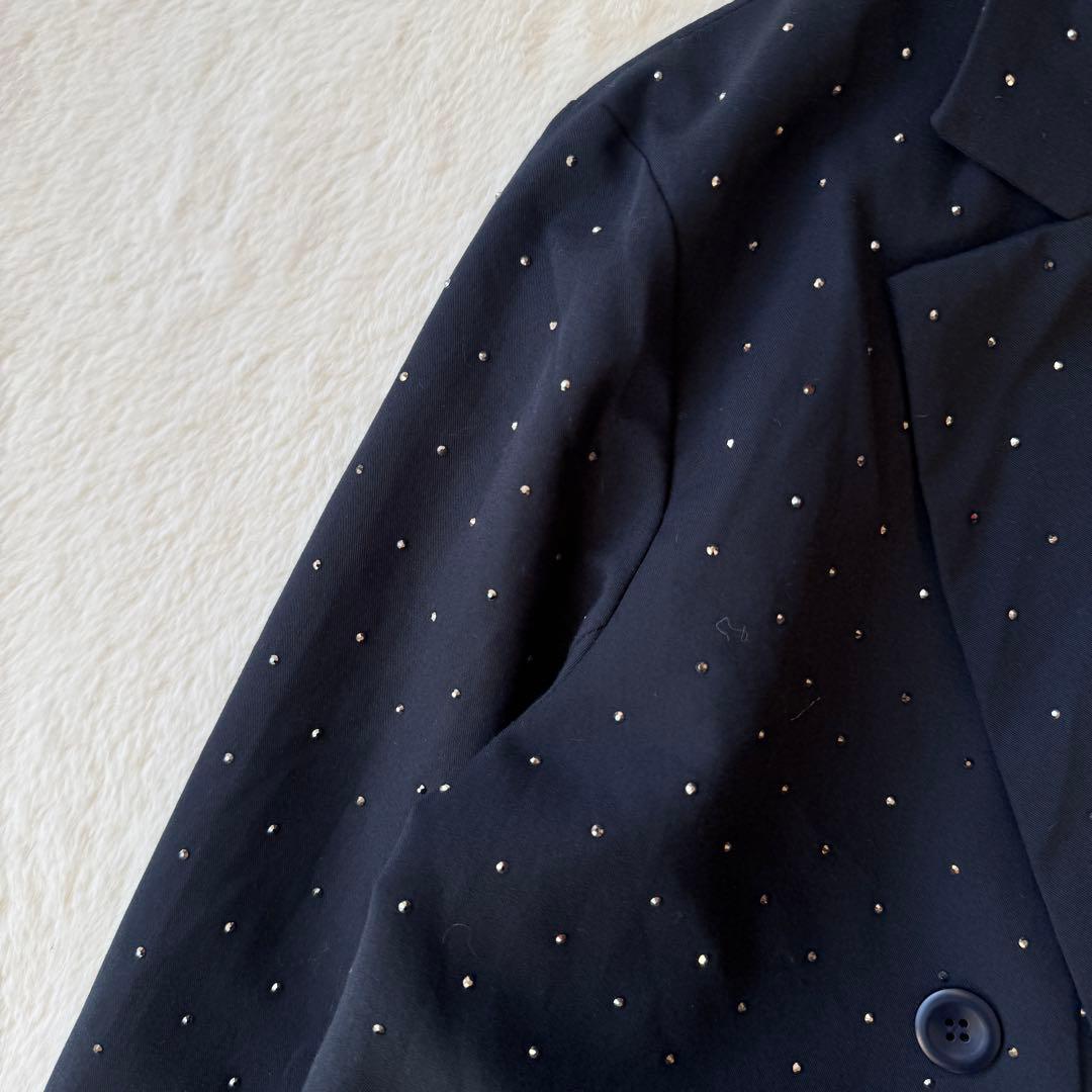 25AW Olu. ラインストーンジャケット ブラック