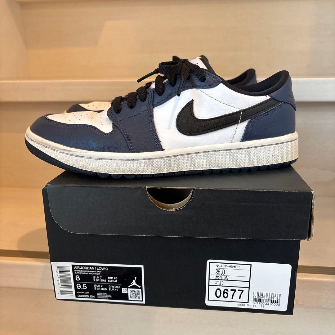 NIKE Air Jordan Low G ネイビー/ホワイト 26cm