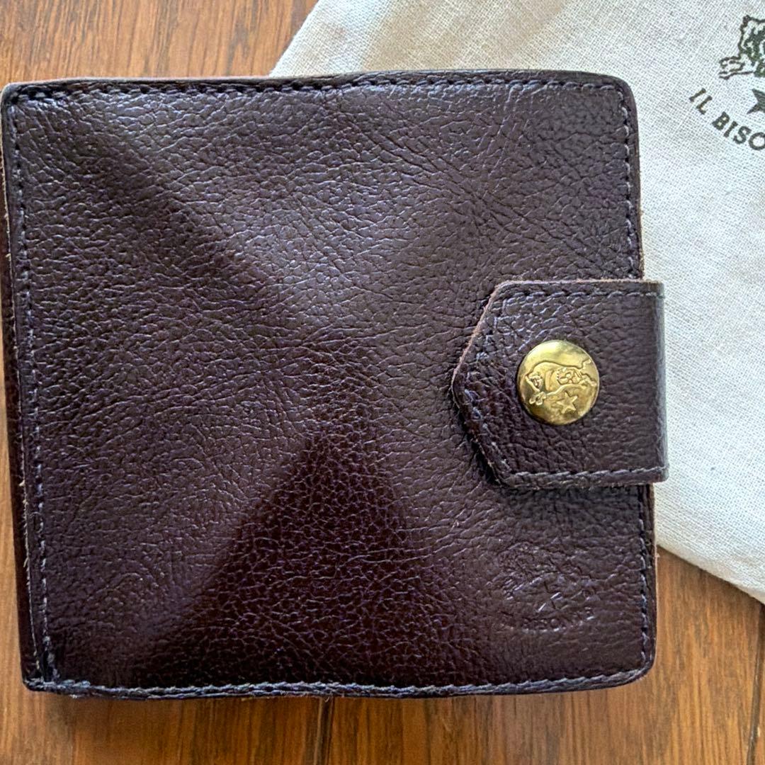IL BISONTE 二つ折り財布 ダークブラウン