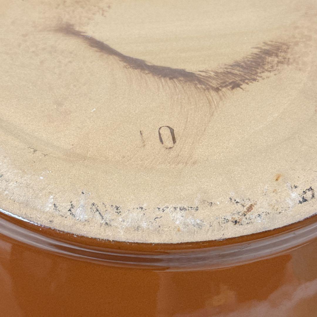 【美品】常滑焼 久松窯 　丸壺 蓋付き 10号