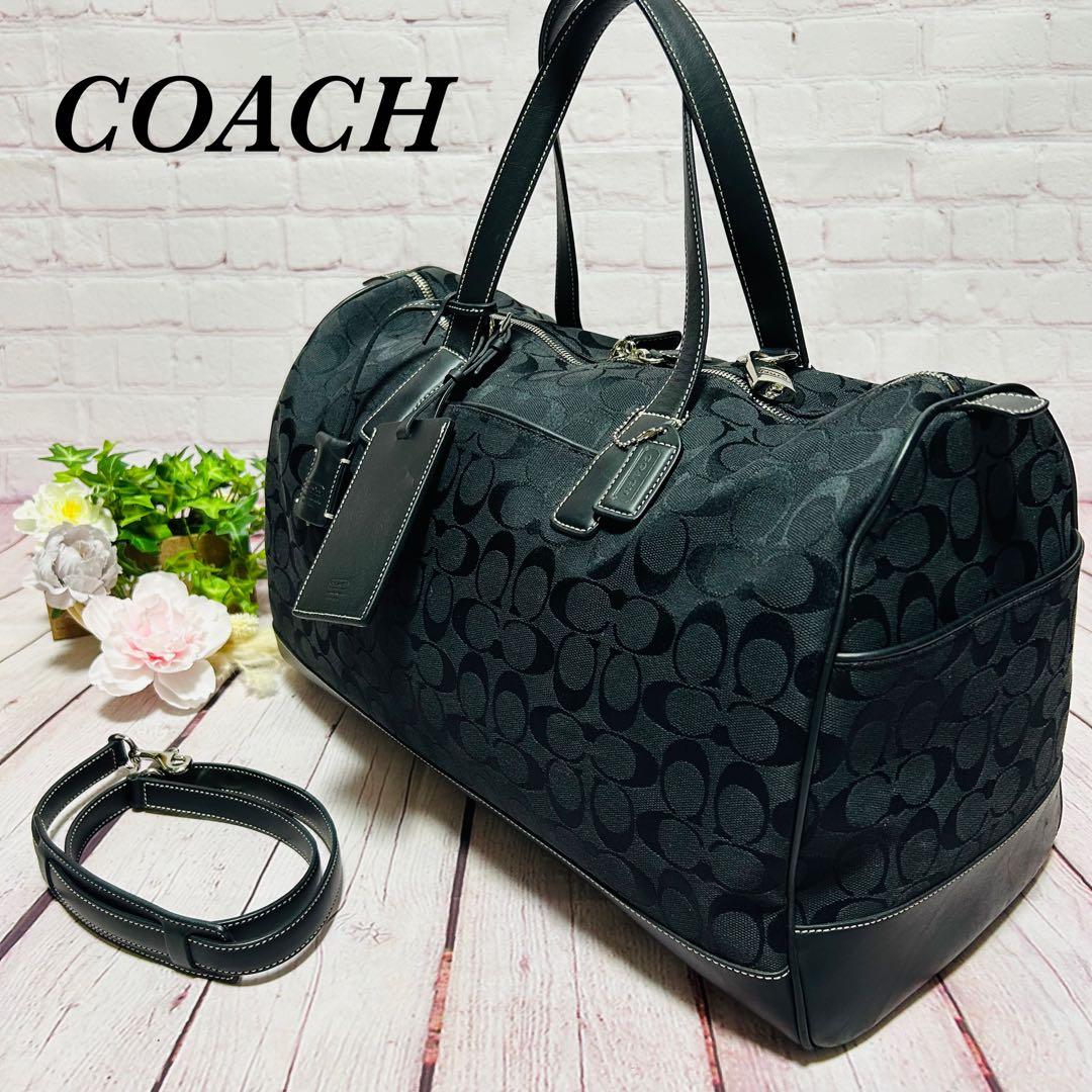 【COACH】 メンズ ボストンバッグ シグネチャー 旅行 2Way 鍵付き