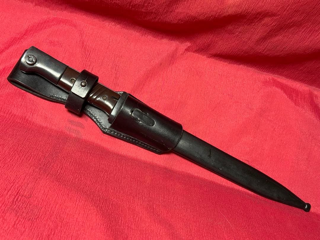 WWⅡドイツ軍／レプリカ・モーゼルkar98k銃剣バヨネット レザーシース付き