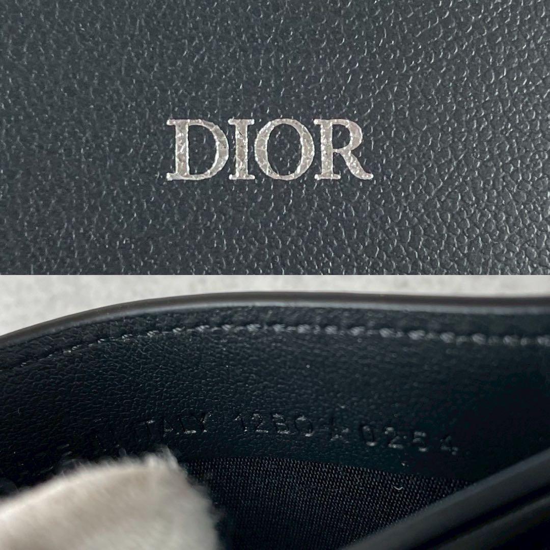 【未使用保管品】 ディオールオム マネークリップ ネイビー レザー