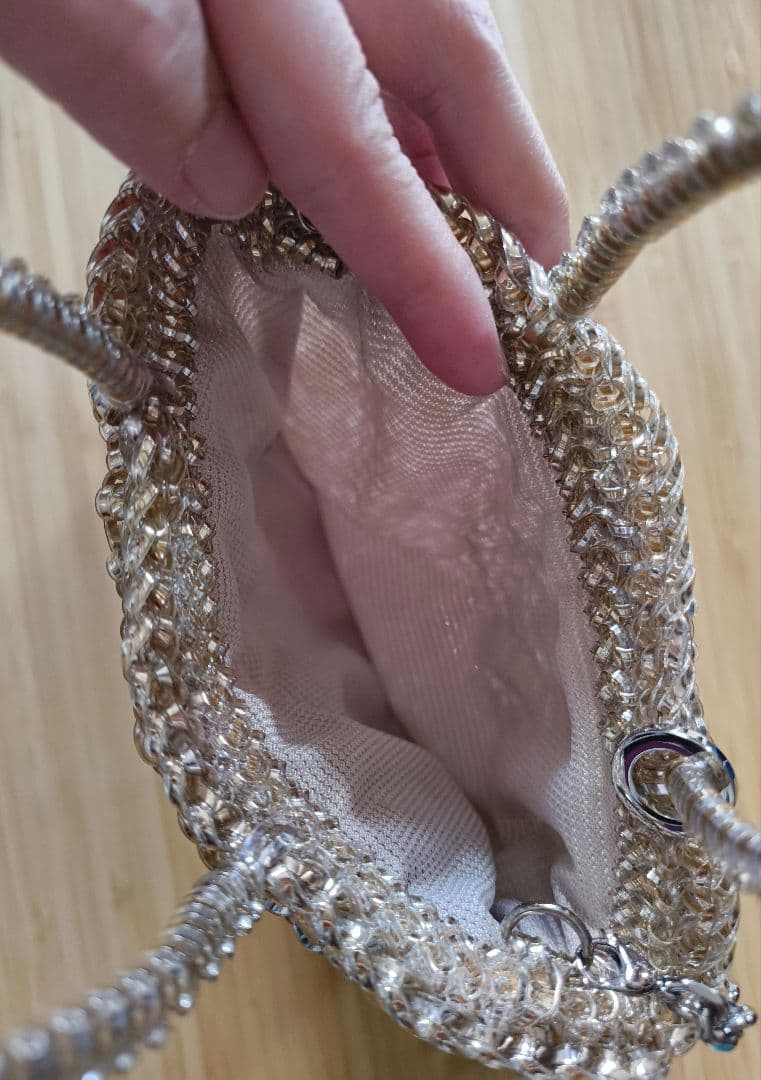 ANTEPRIMA　ペルラグリッター　シルバーゴールド　スモール