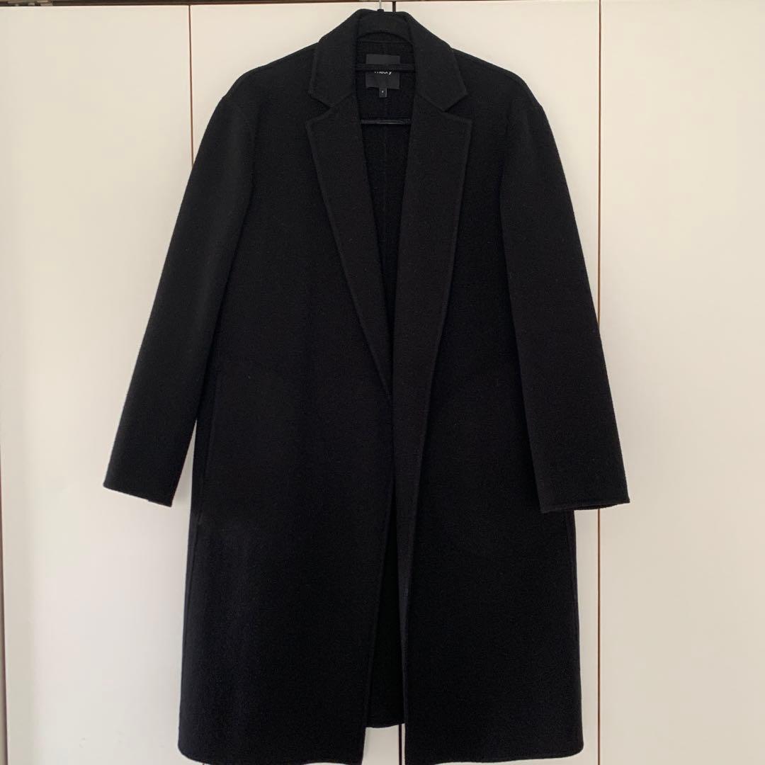 セオリー　ロングコート　ブラック　Pサイズ