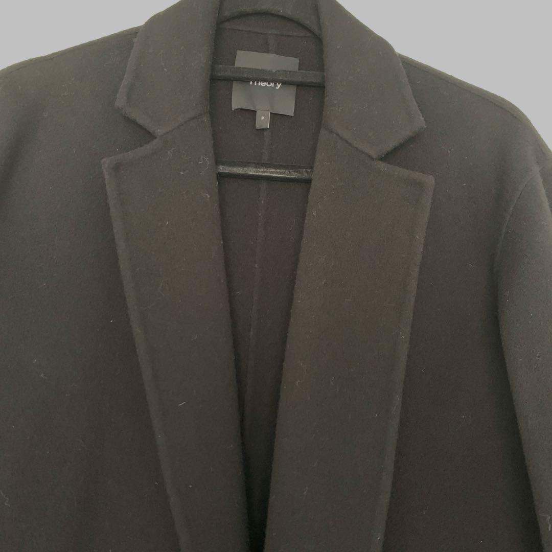 セオリー　ロングコート　ブラック　Pサイズ