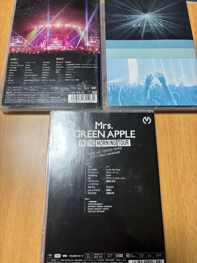 【最終値下げ】Mrs. GREEN APPLE フェーズ1 ライブ映像3点セット