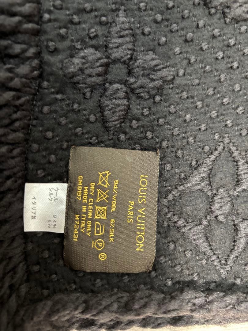 LOUIS VUITTON マフラー ブラック
