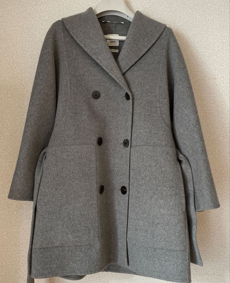 【未使用】エルメス　カシミヤダブルフェイスコート　S