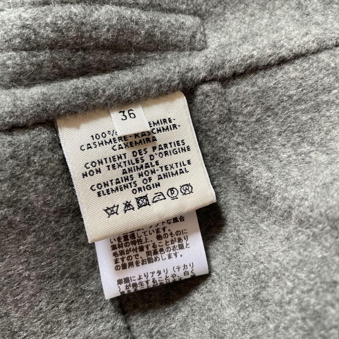 【未使用】エルメス　カシミヤダブルフェイスコート　S