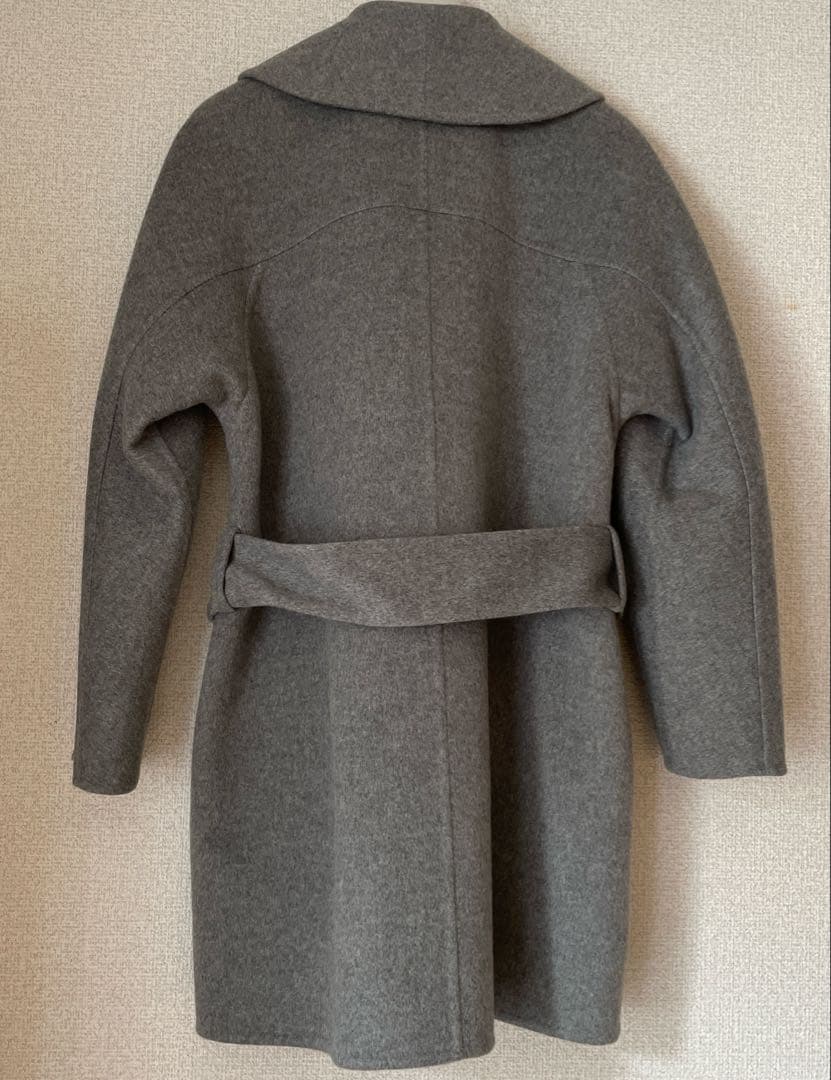 【未使用】エルメス　カシミヤダブルフェイスコート　S