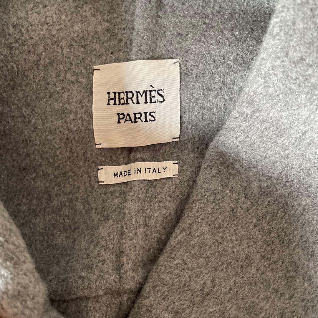 【未使用】エルメス　カシミヤダブルフェイスコート　S