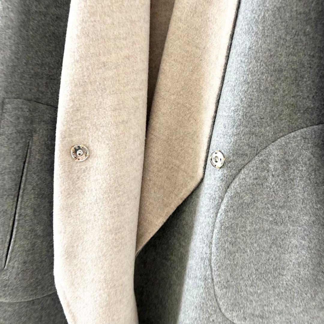 美品✨マーロ　ロングコート　ダブルフェイスコート　グレー　42